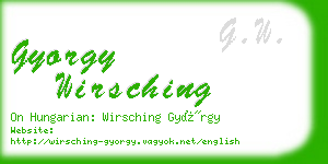 gyorgy wirsching business card